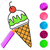 冰淇淋和杯子蛋糕(Glitter Ice Cream and Cup Cake C)
