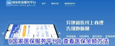 国家医保服务平台APP怎么查余额