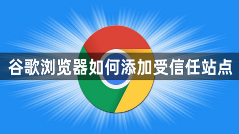 谷歌浏览器添加信任站点方法